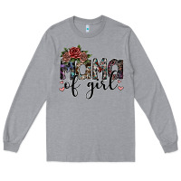 Heather Grey mama of girl Long Sleeve Tee - SublimationCraftShop