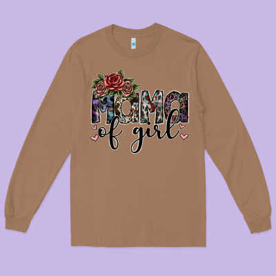 Mama Of Girl Long Sleeve Tee Designed By Sublimationcraftshop