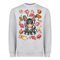 Heather Grey mi donkey mexican concha Heavyweight Sweatshirt - MaliasSmallBusiness