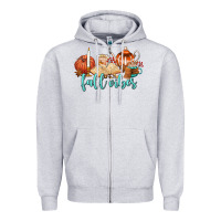 Heather Grey fall vibes Zipper Hoodie - AdoDesignShop