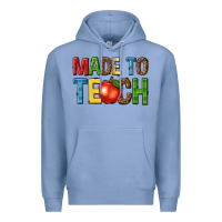 Colony Blue made to teach Premium Hoodie - NancyCooperArtShop