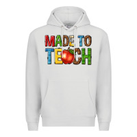 Dove Grey made to teach Premium Hoodie - NancyCooperArtShop