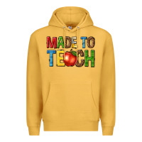 Mustard made to teach Premium Hoodie - NancyCooperArtShop