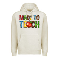 Oatmeal Heather made to teach Premium Hoodie - NancyCooperArtShop