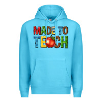 Ocean Blue made to teach Premium Hoodie - NancyCooperArtShop