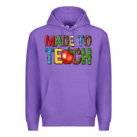 Purple made to teach Premium Hoodie - NancyCooperArtShop
