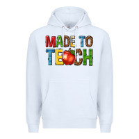White made to teach Premium Hoodie - NancyCooperArtShop