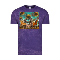 Cloud Purple western horses Vintage Tee - Zillion Design Studio
