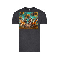 Vintage Black western horses Vintage Tee - Zillion Design Studio