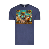 Vintage Denim western horses Vintage Tee - Zillion Design Studio