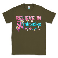 Army Green believe in miracles with ribbon Classic Tee - HRA Design Shop