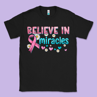 Believe In Miracles With Ribbon Classic Tee Designed By Hra Design Shop