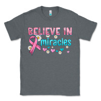 Charcoal Heather believe in miracles with ribbon Classic Tee - HRA Design Shop
