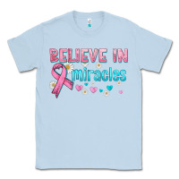 Dusty Blue believe in miracles with ribbon Classic Tee - HRA Design Shop