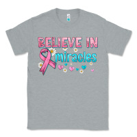 Heather Grey believe in miracles with ribbon Classic Tee - HRA Design Shop