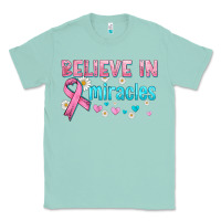 Seafoam believe in miracles with ribbon Classic Tee - HRA Design Shop
