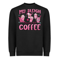 Black my sleigh runs on coffee Heavyweight Sweatshirt - MaliasSmallBusiness