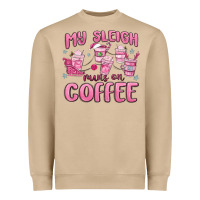 Mushroom my sleigh runs on coffee Heavyweight Sweatshirt - MaliasSmallBusiness