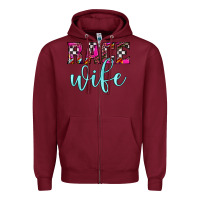 Burgundy race wife Zipper Hoodie - JahusDesignShop