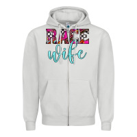 Dove Grey race wife Zipper Hoodie - JahusDesignShop