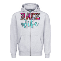 Heather Grey race wife Zipper Hoodie - JahusDesignShop