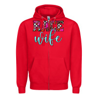 Red race wife Zipper Hoodie - JahusDesignShop