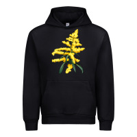 Black Botanical Goldenrod Urban Hoodie - LillyAllenDesigns
