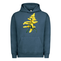 Pigment Midnight Navy Botanical Goldenrod Urban Hoodie - LillyAllenDesigns