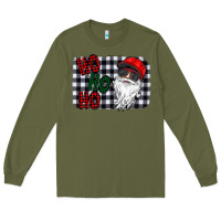 Army Green ho ho ho Long Sleeve Tee - CowhideDigitalArt
