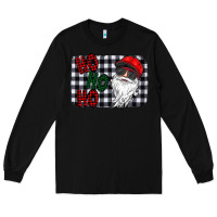 Black ho ho ho Long Sleeve Tee - CowhideDigitalArt