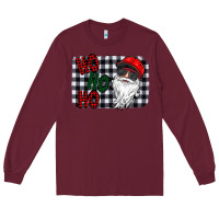 Burgundy ho ho ho Long Sleeve Tee - CowhideDigitalArt