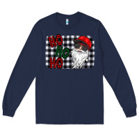 Navy ho ho ho Long Sleeve Tee - CowhideDigitalArt