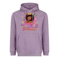 Lavender birthday princess with afro girl Heavyweight Hoodie - NancyCooperArtShop