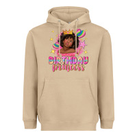 Mushroom birthday princess with afro girl Heavyweight Hoodie - NancyCooperArtShop