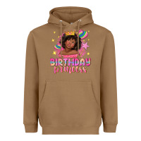 Birthday Princess With Afro Girl Heavyweight Hoodie | Teevron