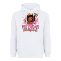 White birthday princess with afro girl Heavyweight Hoodie - NancyCooperArtShop