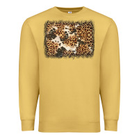 Antique Gold distressed leopard cowhide background Premium Sweatshirt - Jasminsmagicworld