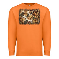 Carrot distressed leopard cowhide background Premium Sweatshirt - Jasminsmagicworld
