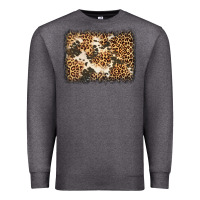 Charcoal Heather distressed leopard cowhide background Premium Sweatshirt - Jasminsmagicworld