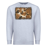 Heather Grey distressed leopard cowhide background Premium Sweatshirt - Jasminsmagicworld