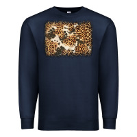 Navy distressed leopard cowhide background Premium Sweatshirt - Jasminsmagicworld