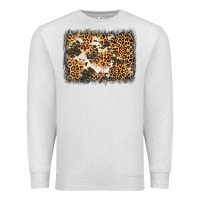 Oatmeal Heather distressed leopard cowhide background Premium Sweatshirt - Jasminsmagicworld