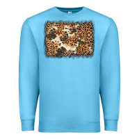 Ocean Blue distressed leopard cowhide background Premium Sweatshirt - Jasminsmagicworld