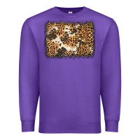 Purple distressed leopard cowhide background Premium Sweatshirt - Jasminsmagicworld