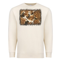 Sandshell distressed leopard cowhide background Premium Sweatshirt - Jasminsmagicworld