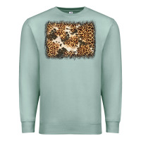 Seafoam distressed leopard cowhide background Premium Sweatshirt - Jasminsmagicworld
