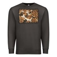 Smoke distressed leopard cowhide background Premium Sweatshirt - Jasminsmagicworld