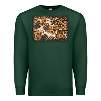 Sports Green distressed leopard cowhide background Premium Sweatshirt - Jasminsmagicworld