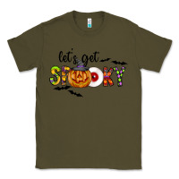 Army Green Let's Get Spooky Classic Tee - CowhideDigitalArt