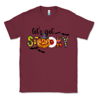 Burgundy Let's Get Spooky Classic Tee - CowhideDigitalArt